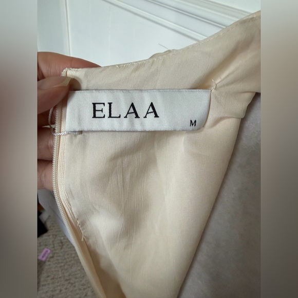 ELAA The Amanda Cream Long Sleeve Dress size M new with tag - Picture 2 of 5